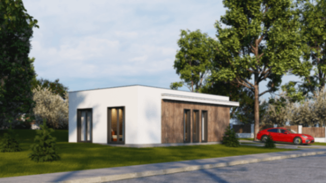 Vienstāvu dzīvojamā koka karkasa māja V-21