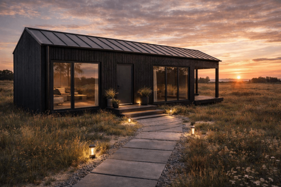 Vienstāvu dzīvojamā māja ar terasi 44kvm